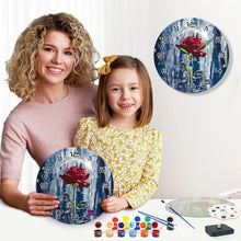 Carica l&#39;immagine nel visualizzatore di Gallery, Orologio da Dipingere con i Numeri - Rosa Incantata