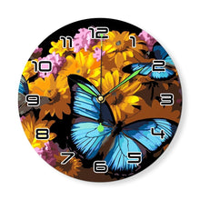 Carica l&#39;immagine nel visualizzatore di Gallery, Orologio da Dipingere con i Numeri - Farfalle e Fiori