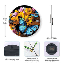 Carica l&#39;immagine nel visualizzatore di Gallery, Orologio da Dipingere con i Numeri - Farfalle e Fiori