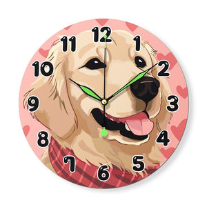 Orologio da Dipingere con i Numeri - Cane Adorabile