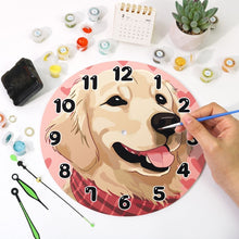 Carica l&#39;immagine nel visualizzatore di Gallery, Orologio da Dipingere con i Numeri - Cane Adorabile