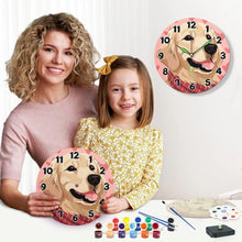 Carica l&#39;immagine nel visualizzatore di Gallery, Orologio da Dipingere con i Numeri - Cane Adorabile