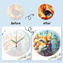 Carica l&#39;immagine nel visualizzatore di Gallery, Orologio da Dipingere con i Numeri - Gatto Curioso