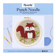 Carica l'immagine nel visualizzatore di Gallery, Punch Needle Kit Scoiattolo carino