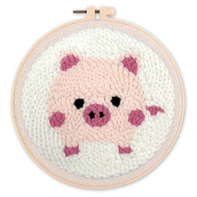 Carica l'immagine nel visualizzatore di Gallery, Punch Needle Maialino rosa
