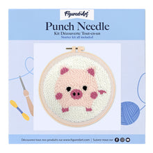 Carica l'immagine nel visualizzatore di Gallery, Punch Needle Kit Maialino rosa