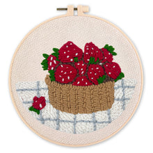 Carica l'immagine nel visualizzatore di Gallery, Punch Needle Cestino di fragole