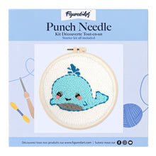 Carica l'immagine nel visualizzatore di Gallery, Punch Needle Kit Cucciolo di balena