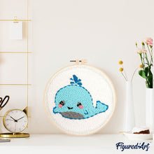 Carica l'immagine nel visualizzatore di Gallery, Punch Needle Kit Cucciolo di balena