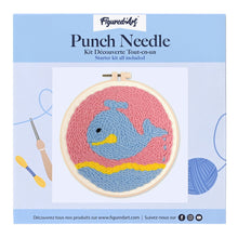 Carica l'immagine nel visualizzatore di Gallery, Punch Needle Kit Balena fluttuante