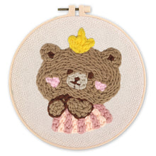 Carica l'immagine nel visualizzatore di Gallery, Punch Needle Orso bruno 1