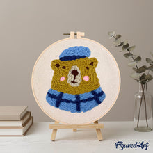 Carica l'immagine nel visualizzatore di Gallery, Punch Needle Kit Orso bruno 3