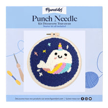 Carica l'immagine nel visualizzatore di Gallery, Punch Needle Kit Balena unicorno