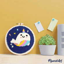 Carica l'immagine nel visualizzatore di Gallery, Punch Needle Kit Balena unicorno