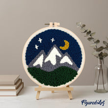 Carica l'immagine nel visualizzatore di Gallery, Punch Needle Kit Montagne di notte