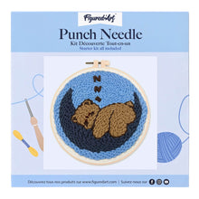 Carica l'immagine nel visualizzatore di Gallery, Punch Needle Kit Orso sulla luna