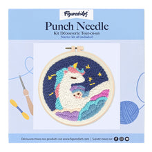 Carica l'immagine nel visualizzatore di Gallery, Punch Needle Kit Unicorno e cucciolo