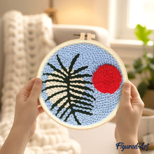Carica l'immagine nel visualizzatore di Gallery, Punch Needle Kit Astratto botanico 2