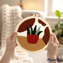 Carica l'immagine nel visualizzatore di Gallery, Punch Needle Kit Pianta in vaso rosso