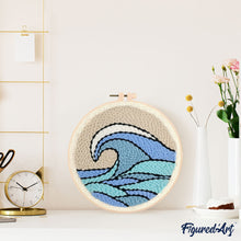 Carica l'immagine nel visualizzatore di Gallery, Punch Needle Kit Grande onda