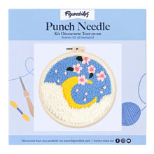 Carica l'immagine nel visualizzatore di Gallery, Punch Needle Kit Fiori di ciliegio e la luna