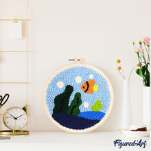 Carica l'immagine nel visualizzatore di Gallery, Punch Needle Kit Vita oceanica