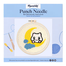Carica l'immagine nel visualizzatore di Gallery, Punch Needle Kit Gatto sulla luna