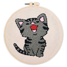 Carica l'immagine nel visualizzatore di Gallery, Punch Needle Gatto che ride
