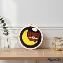 Carica l'immagine nel visualizzatore di Gallery, Punch Needle Kit Orsetto sulla luna