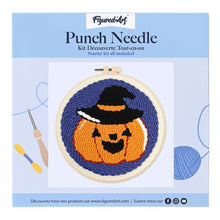 Carica l'immagine nel visualizzatore di Gallery, Punch Needle Kit Zucca di Halloween