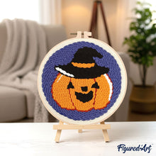 Carica l'immagine nel visualizzatore di Gallery, Punch Needle Kit Zucca di Halloween