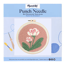 Carica l'immagine nel visualizzatore di Gallery, Punch Needle Kit Fiori bianchi 2