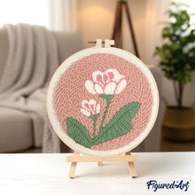 Carica l'immagine nel visualizzatore di Gallery, Punch Needle Kit Fiori bianchi 2