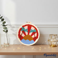 Carica l'immagine nel visualizzatore di Gallery, Punch Needle Kit Tramonto tropicale