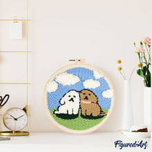 Carica l'immagine nel visualizzatore di Gallery, Punch Needle Kit Duo di cani
