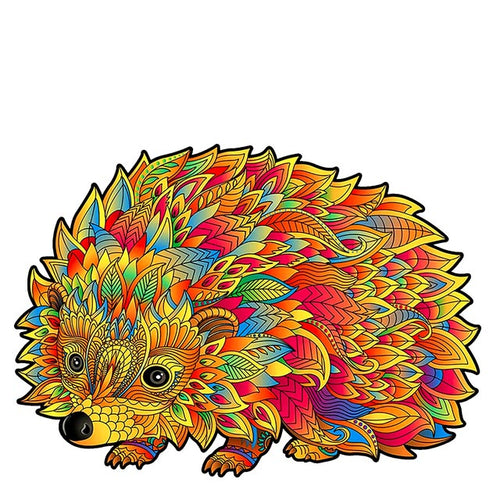 Puzzle 2D in legno - Porcospino Colorato