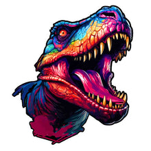 Carica l&#39;immagine nel visualizzatore di Gallery, Puzzle 2D in legno - Dinosauro Contrariato