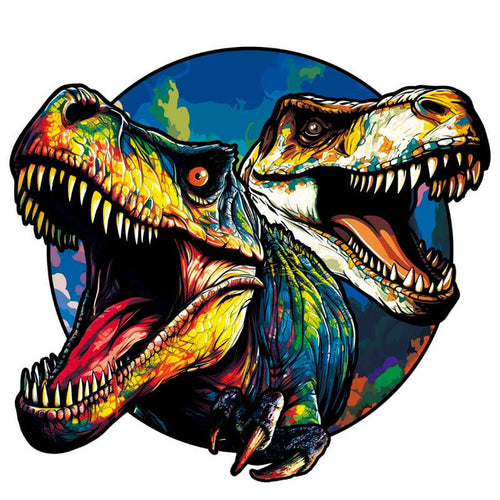 Puzzle 2D in legno - Dinosauri Gemelli della Sera