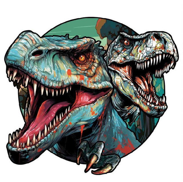 Puzzle 2D in legno - Dinosauri di Pietra