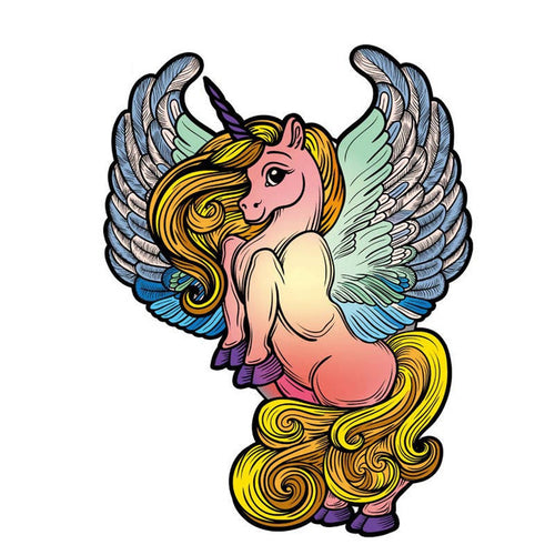 Puzzle 2D in legno - Unicorno Alato