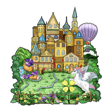 Carica l&#39;immagine nel visualizzatore di Gallery, Puzzle 2D in legno - Castello Giallo