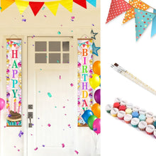 Carica l'immagine nel visualizzatore di Gallery, Dipingere con i Numeri Decorazioni per Porte - Decorazioni di Compleanno Figured'Art
