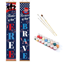 Carica l'immagine nel visualizzatore di Gallery, Dipingere con i Numeri Decorazioni per Porte - Ghirlanda Americana