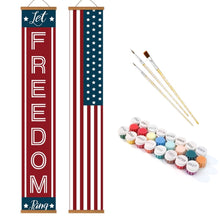 Carica l'immagine nel visualizzatore di Gallery, Dipingere con i Numeri Decorazioni per Porte - Ghirlanda a Stelle e Strisce