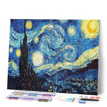 Carica l'immagine nel visualizzatore di Gallery, Diamond Painting - Notte Stellata 40x50cm tela già incorniciata