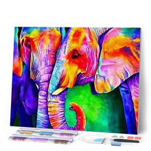 Carica l'immagine nel visualizzatore di Gallery, Diamond Painting - Coppia Di Elefanti