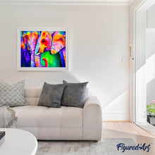Carica l'immagine nel visualizzatore di Gallery, Diamond Painting - Coppia Di Elefanti