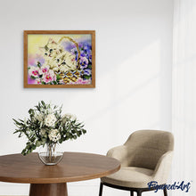 Carica l'immagine nel visualizzatore di Gallery, Diamond Painting - Due Gatti Con Fiori