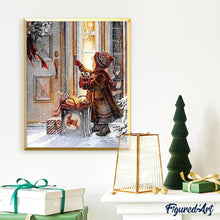 Carica l'immagine nel visualizzatore di Gallery, Diamond Painting - Ragazza Nella Notte Di Natale