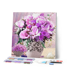 Carica l'immagine nel visualizzatore di Gallery, Diamond Painting - Fiori Viola